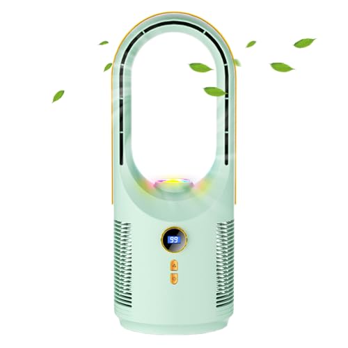 Gmokluytw Lüfterloser Tischlüfter | Lüfter Für Schlafzimmer - USB-Aufladbar 1800mAh Mit Nachtlicht Für Zuhause Büro Camping Reisen Wohnzimmer Schlafzimmer Gmokluytw Lüfterloser Tischlüfter | Lüfter Für Schlafzimmer - USB-Aufladbar 1800mAh Mit Nachtlicht Für Zuhause Büro Camping Reisen Wohnzimmer Schlafzimmer von Gmokluytw