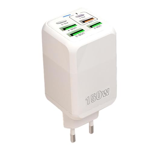 Gmokluytw Mehrere USB-Ladestationen,USB-Towers-Ladestation - 6 Ports USB C Schnellladegerät - 150-W-USB-Lade-Hub, Schnellladegerät, Schnelllade-Ladestreifen-Adapter für Schreibtisch, Tisch, Reisen von Gmokluytw