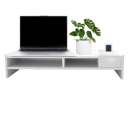 Gmokluytw Monitorhalterung - Schreibtisch Riser Mit 3-lagigem Stauraum | PC Monitorständer Für Laptop Zubehör | - Und Büroablage, Weiß, PVC, 49x20 cm, Ideal Home Office Und Schule Gmokluytw Monitorhalterung - Schreibtisch Riser Mit 3-lagigem Stauraum | PC Monitorständer Für Laptop Zubehör | - Und Büroablage, Weiß, PVC, 49x20 cm, Ideal Home Office Und Schule von Gmokluytw