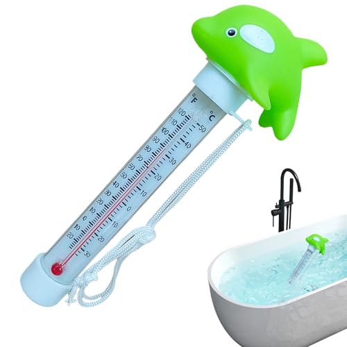 Gmokluytw Pool Temperature Tester | Tiercartoon-Design Schwimmthermometer,Tierisches Leicht Ablesbares Teichzubehör Mit Schnur Für Spa Aquarium Und Außenwhirlpool von Gmokluytw