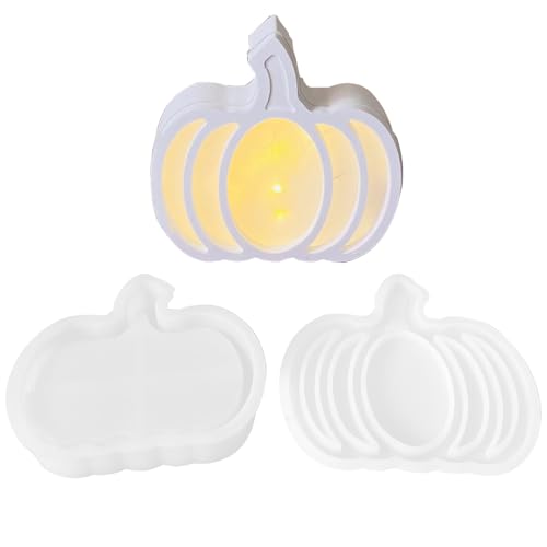 Gmokluytw Silikonformen Zum Basteln,2 Stück Tropfwachs Kürbisformen | Halloween Deko Atmosphärenlampe Bastelset Für Anfänger Kinder Erwachsene Zuhause Feiern Gmokluytw Silikonformen Zum Basteln,2 Stück Tropfwachs Kürbisformen | Halloween Deko Atmosphärenlampe Bastelset Für Anfänger Kinder Erwachsene Zuhause Feiern von Gmokluytw