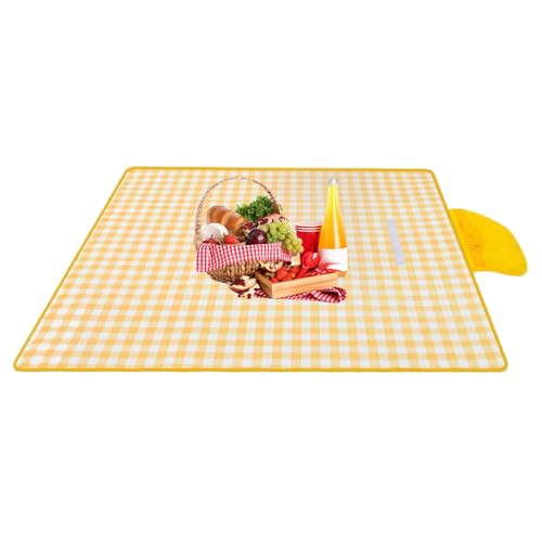 Gmokluytw Strandmatte - Picknickapis - Tragbarer Teppich | Faltbarer Campingplatzabdeckung für Garten und Reisen | Leichte und waschbare Tischdecke, sandresistente Blattdesign von Gmokluytw
