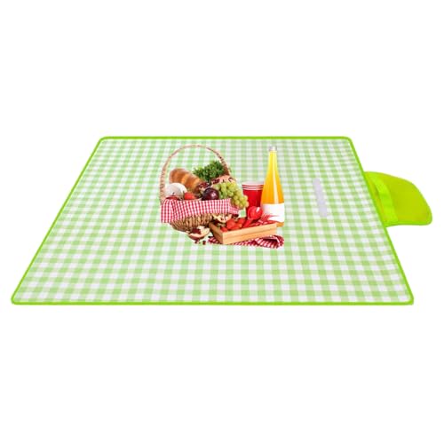 Gmokluytw Strandmatte - Picknickapis - Tragbarer Teppich | Faltbarer Campingplatzabdeckung für Garten und Reisen | Leichte und waschbare Tischdecke, sandresistente Blattdesign von Gmokluytw