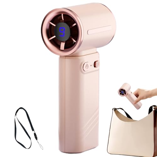 Gmokluytw Tragbarer Handventilator, Wiederaufladbarer Handventilator Mit Stufenlos Verstellbarem Luftstrom & Kompaktem Design, USB-Kühlsystem Mit Digitaldisplay Für Damen Und Herren Gmokluytw Tragbarer Handventilator, Wiederaufladbarer Handventilator Mit Stufenlos Verstellbarem Luftstrom & Kompaktem Design, USB-Kühlsystem Mit Digitaldisplay Für Damen Und Herren von Gmokluytw