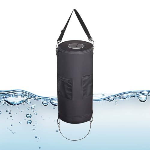 Gmokluytw Tragbarer Marine-Mülleimer-Wasser-Wasser-Faltbeutelkorb in Oxford Anti-Oder-Stoff zum Angeln, Campingplatz, Auto, Van, Yacht, Seemesszubehör | Silikon, leichtes, resistenter Deckel Gmokluytw Tragbarer Marine-Mülleimer-Wasser-Wasser-Faltbeutelkorb in Oxford Anti-Oder-Stoff zum Angeln, Campingplatz, Auto, Van, Yacht, Seemesszubehör | Silikon, leichtes, resistenter Deckel von Gmokluytw