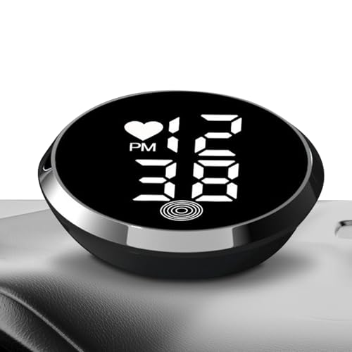 Gmokluytw Uhr Für Armaturenbrett,Motorrad Klebe Digitaluhr | Kleine LED Zeit Anzeige Für Auto Dashboard Lüftung Motorrad von Gmokluytw