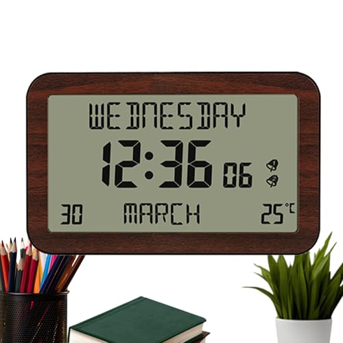 Gmokluytw Wekuhren, Schreibtischwecker Mit LCD-Display, Multifunktionsgerät Mit Erinnerungsfunktion Für Büro Zuhause Reise Und Schreibtisch von Gmokluytw