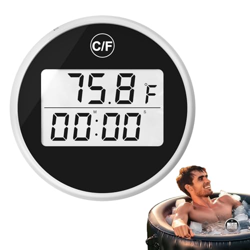 ICE BADE Thermometer - Digitaler schwimmender Indikator | Kalttauch -Zubehör -Zubehör wasserdichtes Thermometer mit Timer, LCD -Display, tragbar, resistent, präzise ICE BADE Thermometer - Digitaler schwimmender Indikator | Kalttauch -Zubehör -Zubehör wasserdichtes Thermometer mit Timer, LCD -Display, tragbar, resistent, präzise von Gmokluytw
