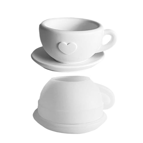 Kerzenmasse Schimmel - Tee -Tassen Harzform - Kaffee -Untertassen -Silikonform - -Gipsschale, Tropfenkleberspiegel Für Epoxidwaren, Seifenverarbeitung, Aufbewahrungsgericht, Kerzenherstellung, Kun von Gmokluytw