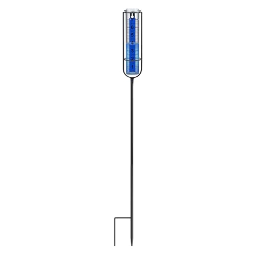 Regenmesser – Transparenter Outdoor Niederschlagsmesser | Verstellbares Regenmessgerät Bis 73cm Höhe | Abnehmbares Innenrohr Für Einfache Reinigung | Wetterstation Zubehör Für Garten Terrasse Hof Wett von Gmokluytw