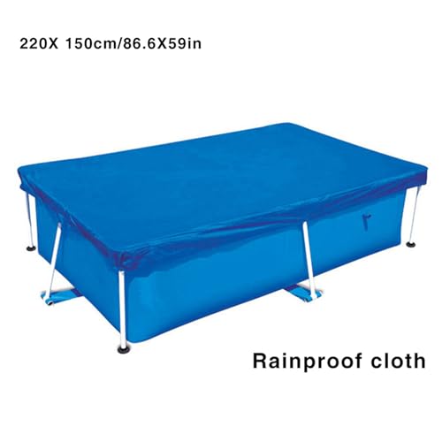Swimmingpool -Abdeckung - Wiederverwendbare wasserdichte Plane - Staub und Regenschutzabdeckung | Hochleistungs -Polyester -Stoff, groß, schützt Ihren Pool, hält Schmutz, Blätter und Trümmer fern von Gmokluytw