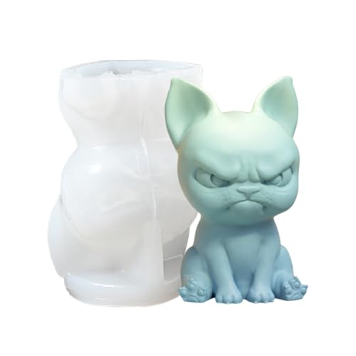 Tierkerzenform - 3D -Chat -Hund Silikonform | Machen Sie Candle Welpen Chaton | Kreative Schimmelpilzdekoration Kerze | Aromatherapie Candle | Hilfshaushandwerk Accessoire von Gmokluytw