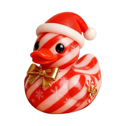 Weihnachtsgummiente - Festliche Lebkuchenharz -Ornament | Saisonale Desktop -Dekoration für Home Office Kinderzimmer Kinderzimmer Kamin | Kreative Candy Cane Feiertagsfeiertag -Figur -Display von Gmokluytw