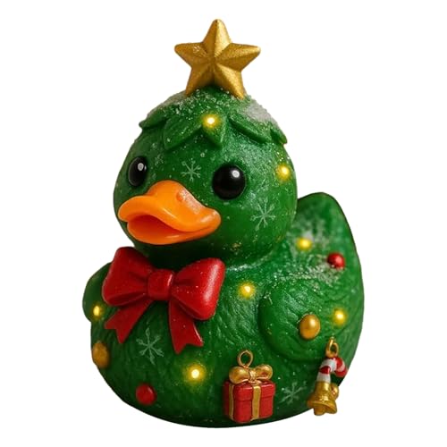 Weihnachtsgummiente - Festliche Lebkuchenharz -Ornament | Saisonale Desktop -Dekoration für Home Office Kinderzimmer Kinderzimmer Kamin | Kreative Candy Cane Feiertagsfeiertag -Figur -Display von Gmokluytw