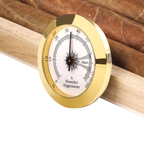 Zigarrenhygrometer - eingebettete mechanische Luftfeuchtigkeitsanzeige - Mini -Metall -Analoghygrometer für Zigarrenschachtel, Geigengehäuse, Humidor | Kein Akku benötigt Zigarrenhygrometer - eingebettete mechanische Luftfeuchtigkeitsanzeige - Mini -Metall -Analoghygrometer für Zigarrenschachtel, Geigengehäuse, Humidor | Kein Akku benötigt von Gmokluytw