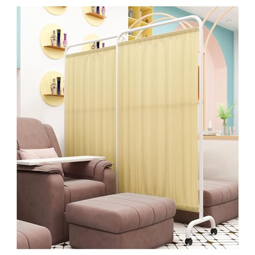 Raumteiler, faltbar, medizinischer Sichtschutz, 1/2/3/4/5/6 Panel, tragbarer Raumteiler mit Rollen, 1,8 m hoch, zusammenklappbarer Raumteiler für Krankenhaus/Büro/Schönheitssalon von Gmpeccable
