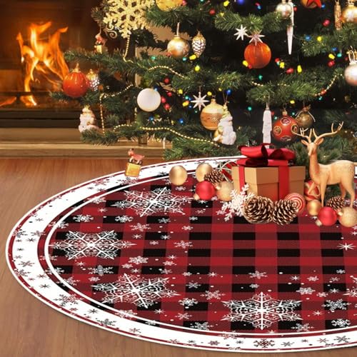 Gmphix Teppich Weihnachtsbaum Decke Rot, 122cm/ 47zoll Weihnachtsbaumdecke Rund, Christbaumdecke Rund, Weihnachtsdecke Tannenbaum Christmas Tree Skirt für Weihnachtsbaumschmuck, Feiertagsfeiern Gmphix Teppich Weihnachtsbaum Decke Rot, 122cm/ 47zoll Weihnachtsbaumdecke Rund, Christbaumdecke Rund, Weihnachtsdecke Tannenbaum Christmas Tree Skirt für Weihnachtsbaumschmuck, Feiertagsfeiern von Gmphix