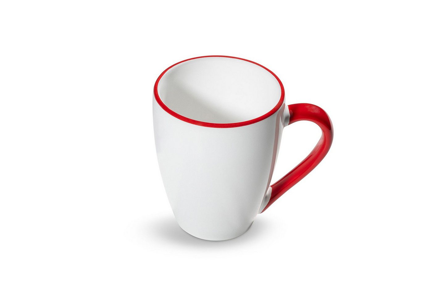 Gmundner Keramik Becher Gmundner Keramik Rubinroter Rand, Frühstücksbecher Max (0,3L), Trinkbecher, Becher Gmundner Keramik Becher Gmundner Keramik Rubinroter Rand, Frühstücksbecher Max (0,3L), Trinkbecher, Becher von Gmundner Keramik