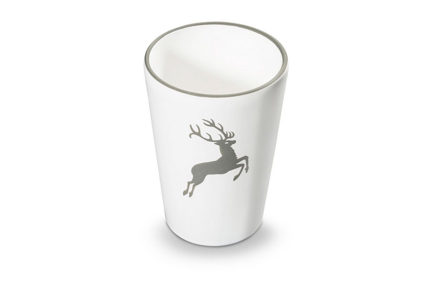 Gmundner Keramik Becher Gmundner Keramik Grauer Hirsch, Trinkbecher (H: 11cm), Trinkbecher, Becher Gmundner Keramik Becher Gmundner Keramik Grauer Hirsch, Trinkbecher (H: 11cm), Trinkbecher, Becher von Gmundner Keramik