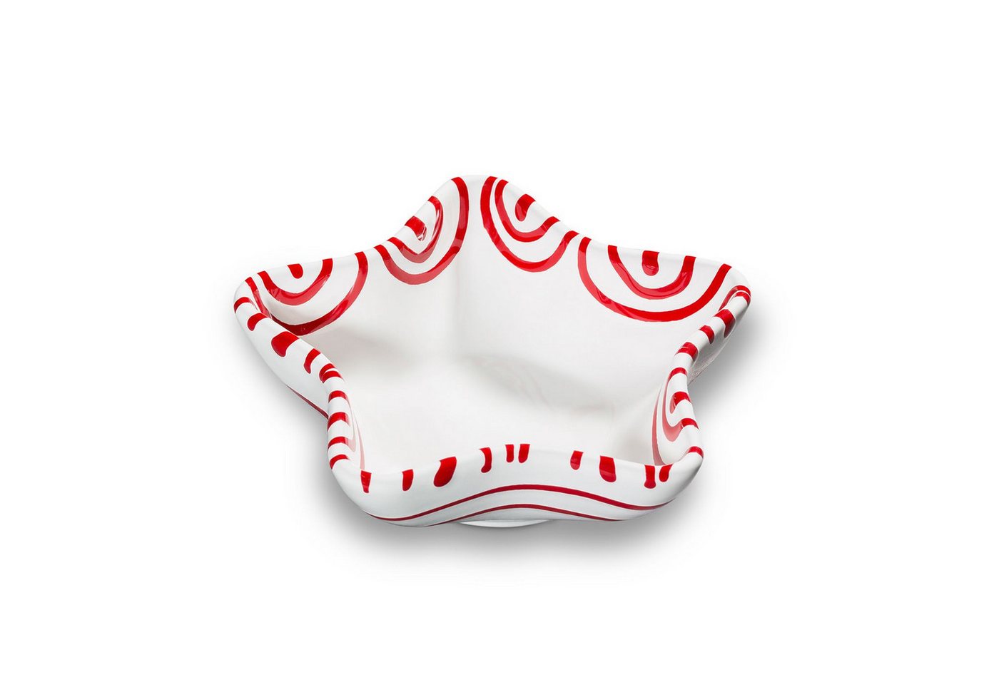 Gmundner Keramik Schale Gmundner Keramik Rotgeflammt, Sternschale (L: 14cm), (Schüssel), Schale, Schüssel, neuwertig von Gmundner Keramik