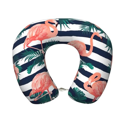 Gnbmvcc Flamingo Bird Memory Foam Reise-Nackenkissen Auto Büro Essential Flugkissen für eine lange Strecke Schlafruhe von Gnbmvcc