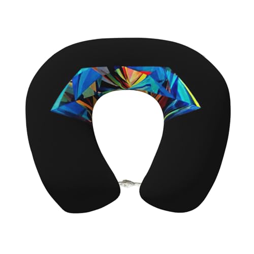 Gnbmvcc Galaxy Diamond Memory Foam Reise Nackenkissen Auto Büro Essential Flugkissen für eine lange Strecke Schlafruhe von Gnbmvcc
