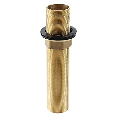Wasserhahn-Armaturen, Nippel-Kontermutter-Set, Verlängerung, Gewinderohr, längerer Befestigungsschaft, Einzelloch, 15 cm Länge von Gnimauhz