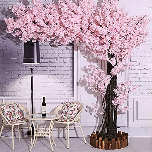 Künstliche Kirschblütenbäume Hellrosa Bogen Rosa Gefälschte Sakura-Blume Indoor Outdoor Home Office Party Seidenblume Baum,1.6×1m von Gnohnay