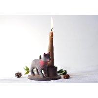 Handgetöpferte Keramik Katzen Kerzenhalter Rustikale Teelichthalter Handgetöpferte Keramik Katzen Kerzenhalter Rustikale Teelichthalter von GnomeHomeCeramics