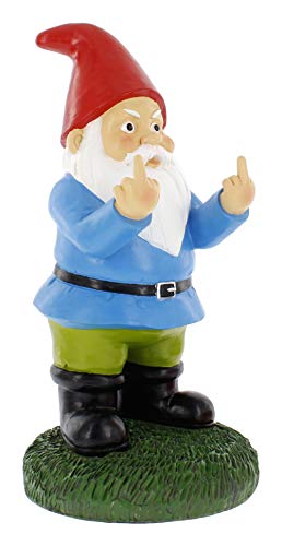 Gnometastic Mittelfinger Zwerg Statue Groß 31,8 cm hoch - Original Doppelvogel Gartenzwerg Statue Dekoration und Rasen Ornament - Outdoor Lustige Gartenzwerge Rasen Ornament Gnometastic Mittelfinger Zwerg Statue Groß 31,8 cm hoch - Original Doppelvogel Gartenzwerg Statue Dekoration und Rasen Ornament - Outdoor Lustige Gartenzwerge Rasen Ornament von Gnometastic