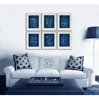 Lake House Decor Boot Rudern Blueprints Wanddekor Set Mit 6 Ungerahmten Kunstdrucken von GnosisCollageArt