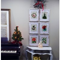 Weihnachtsdeko Kunstdrucke 6Er Set Ungerahmt Weihnachten Wandkunst, Weihnachtsstern Weihnachtsbaum Weihnachtsmann Kunst von GnosisPictureArchive