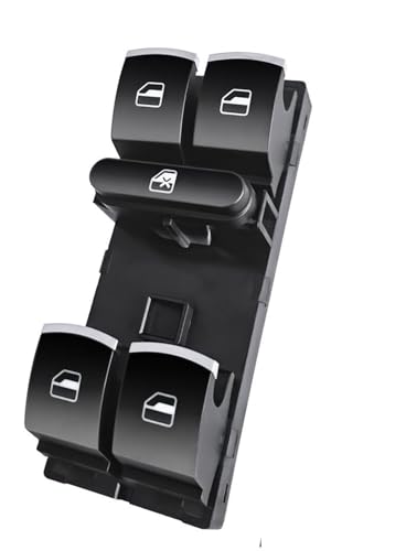 Autofensterschalter 5ND959857 Für VW Für Golf 5 6 Für GTI MK5 MK6 Für Jetta Für Tiguan Für Passat B6 CC Für Seat Leon MK2 Fabio Power Fenster Master Elektrische Fensterschalter(Chrome) von Gnshdg
