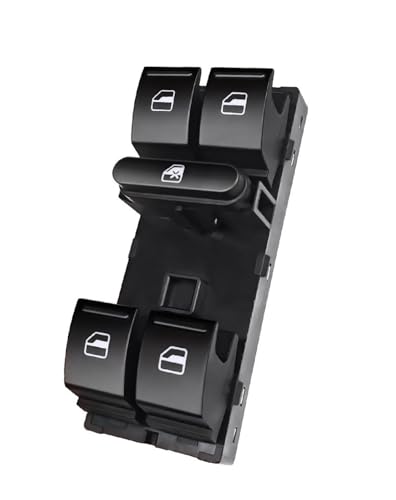 Autofensterschalter 5ND959857 Für VW Für Golf 5 6 Für GTI MK5 MK6 Für Jetta Für Tiguan Für Passat B6 CC Für Seat Leon MK2 Fabio Power Fenster Master Elektrische Fensterschalter(NO Chrome) von Gnshdg