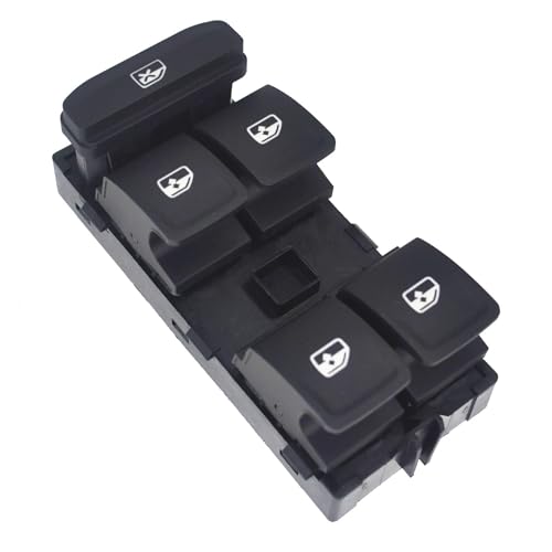 Autofensterschalter Rot/Weiß Licht Elektrische Power Fenster Haupt Control Taste Für VW Für Golf MK7 Für Passat B8 Für Sitz 2013-2018 5G0959857 Elektrische Fensterschalter(Noelectroplate Red) von Gnshdg