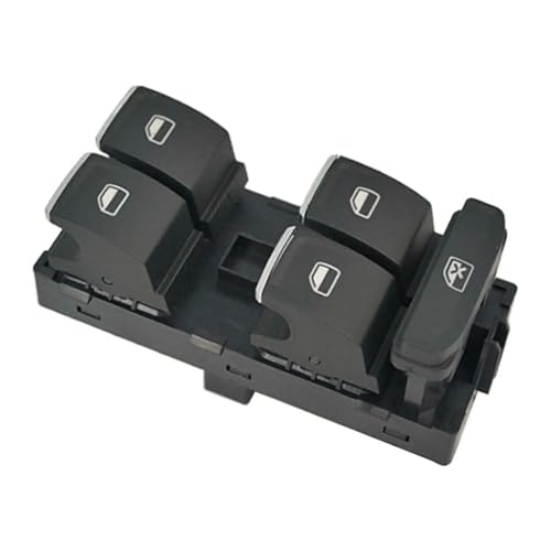 Autofensterschalter Vorne Links Fahrer Power Fenster Tür Heber Taste Switch Control Unit Für Skoda Für Octavia 2012-2018 5ED959857 Elektrische Fensterschalter(Chrome) von Gnshdg