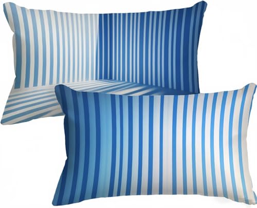 Kissenbezug 40 x 70 Kopfkissenbezug 40x70 2er Set, Outdoor Kissen Streifen Dekokissen Einfachheit Samt HD Drucken Rechteck Sofakissen mit Verstecktem Reißverschluss für Wohnzimmer Schlafzimmer X-653 Kissenbezug 40 x 70 Kopfkissenbezug 40x70 2er Set, Outdoor Kissen Streifen Dekokissen Einfachheit Samt HD Drucken Rechteck Sofakissen mit Verstecktem Reißverschluss für Wohnzimmer Schlafzimmer X-653 von Gnulguxo