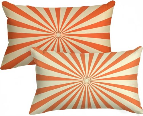 Kissenbezug 40 x 80 Kopfkissenbezug 40x80 2er Set, Outdoor Kissen Orange Dekokissen Streifen Samt HD Drucken Rechteck Sofakissen mit Verstecktem Reißverschluss für Sofa Wohnzimmer Schlafzimmer X-593 Kissenbezug 40 x 80 Kopfkissenbezug 40x80 2er Set, Outdoor Kissen Orange Dekokissen Streifen Samt HD Drucken Rechteck Sofakissen mit Verstecktem Reißverschluss für Sofa Wohnzimmer Schlafzimmer X-593 von Gnulguxo