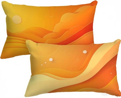 Kissenbezug 60 x 80 Kopfkissenbezug 60x80 2er Set, Outdoor Kissen Orange Dekokissen Streifen Samt HD Drucken Rechteck Sofakissen mit Verstecktem Reißverschluss für Sofa Wohnzimmer Schlafzimmer X-649 Kissenbezug 60 x 80 Kopfkissenbezug 60x80 2er Set, Outdoor Kissen Orange Dekokissen Streifen Samt HD Drucken Rechteck Sofakissen mit Verstecktem Reißverschluss für Sofa Wohnzimmer Schlafzimmer X-649 von Gnulguxo
