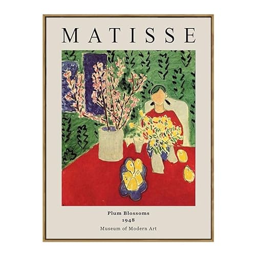 Gnvkd Ecbxz Matisse Poster Pflaume Plossoms Leinwand Gemälde Matisse Wandkunst Matisse Drucke Vintage Art Abstraktes Bild für Moderne Wohnkultur 40x60cm Kein Rahmen von Gnvkd Ecbxz