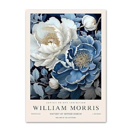 Gnvkd Ecbxz William Morris Poster Blume Leinwand Gemälde William Morris Wandkunst William Morris Drucke für Wohnzimmer Dekor Wandbilder 40x50cm Kein Rahmen von Gnvkd Ecbxz