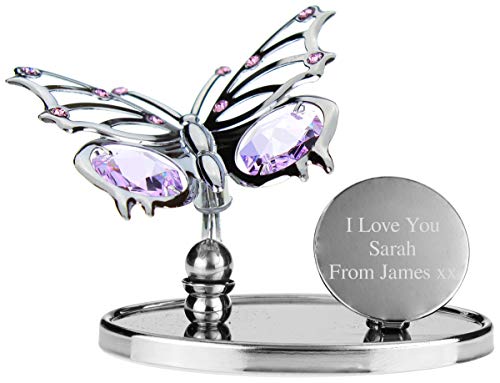 Go Find A Gift Crystocraft Schmetterlings-Ornament mit violetten Kristallen von Go Find A Gift
