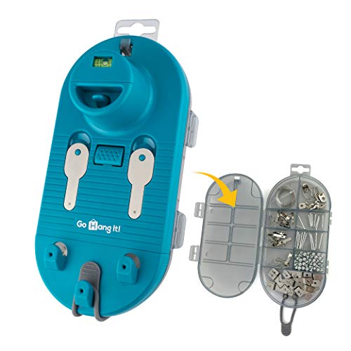Go Hang It! Pro, das Original All-in-One-Kit zum Aufhängen und Nivellieren von Bildern – einfaches Aufhängen von Sägezahn- inklusive Hardware-Etui mit 85-teiligem Zubehör zum Aufhängen von Bildern von Go Hang It!