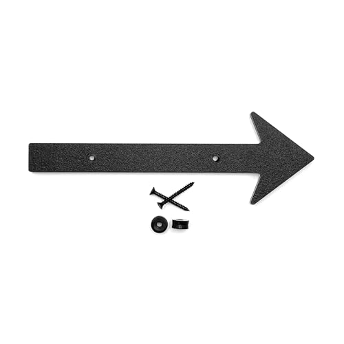 20,3 cm große, moderne Hausnummern für draußen, schwarze Kunststoffnummer mit Beschlägen im Lieferumfang enthalten (20,3 cm Pfeil) von Go Home Numbers