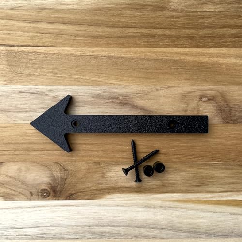 Go Home Numbers Moderne Hausnummern und Buchstaben aus Kunststoff, 12,7 cm, mit Beschlägen Schwarze und weiße Pfeile, Nord-Südost-West, Einheit A B, Nr. - Strich, 1/2 (Pfeil (12,7 cm), schwarz) von Go Home Numbers