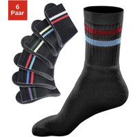 Go in Freizeitsocken, (Packung, 6 Paar), mit farbigen Streifen von Go In
