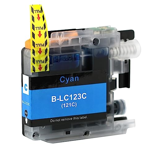 Go Inks 1 Cyan Tintenpatrone als Ersatz zur verwendung mit Brother LC123C Kompatibel/Nicht-OEM zur verwendung mit Brother DCP und MFC Drucker von Go Inks