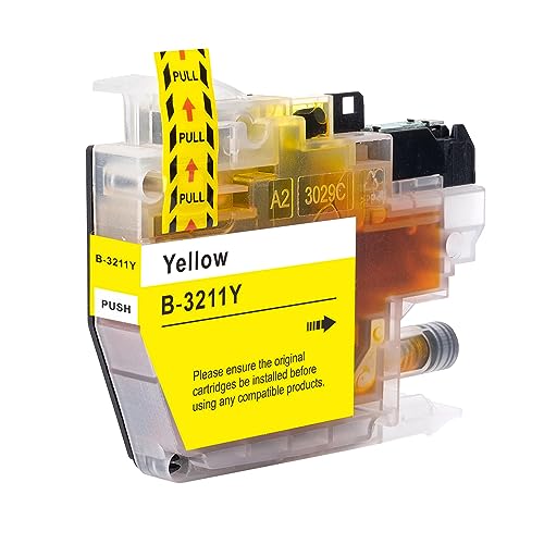 Go Inks 1 Gelb Tintenpatrone als Ersatz zur verwendung mit Brother LC3211Y Kompatibel/Nicht-OEM zur verwendung mit Brother DCP und MFC Drucker von Go Inks