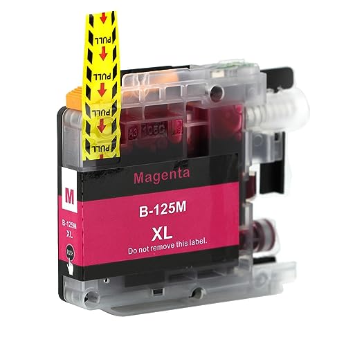 Go Inks 1 Magenta Tintenpatrone als Ersatz zur verwendung mit Brother LC125XLM Kompatibel/Nicht-OEM zur verwendung mit Brother DCP und MFC Drucker von Go Inks