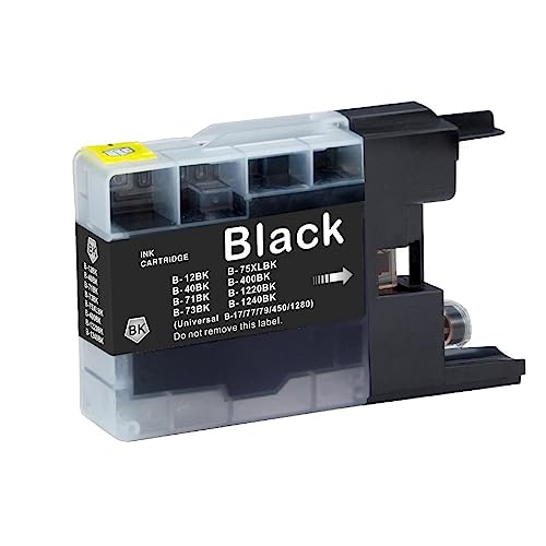 Go Inks 1 Schwarze Tintenpatrone als Ersatz zur verwendung mit Brother LC1240BK & LC1220BK Kompatibel/Nicht-OEM zur verwendung mit Brother DCP und MFC Drucker von Go Inks